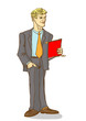 Office worker. Vector illustration. Office worker. Vector illustration.