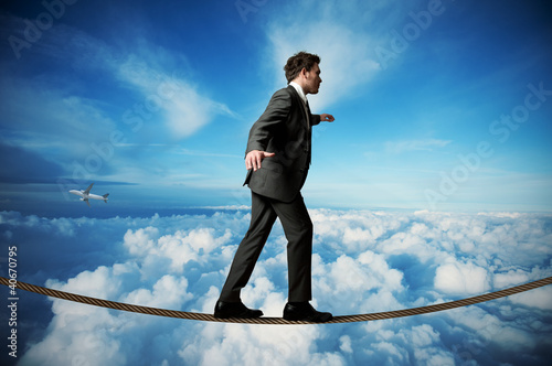 Photo: Businessman on the rope Businessman on the rope