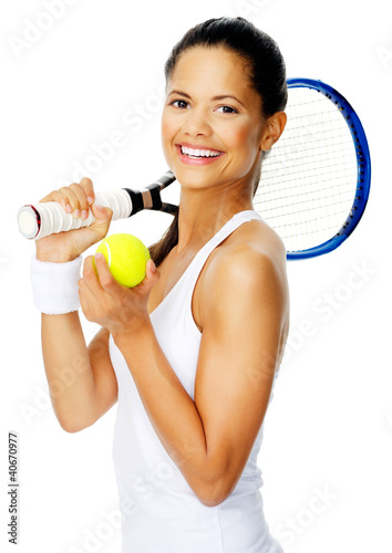 Photo: happy tennis portrait happy tennis portrait