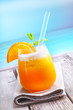 Refreshing tropical orange cocktail
