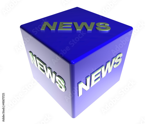 Illustration: 3D Blauwuerfel - NEWS 3D Blauwuerfel - NEWS