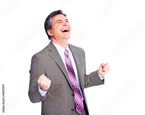 Photo: Happy businessman. Happy businessman.