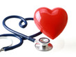 A stethoscope in the shape of a heart
