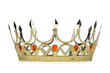 Gold crown isolated on the white