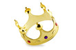 Gold crown isolated on the white