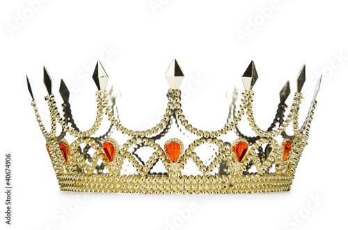 Photo: Gold crown isolated on the white Gold crown isolated on the white