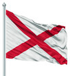 Waving Flag of USA state Alabama