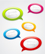 Set of speech bubbles.