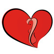 Woman in heart