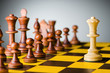 Chess concept with various pieces