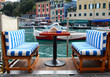 Street cafe in Portofino, Italy