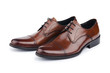Male fashion with shoes on white Male fashion with shoes on white