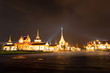The Grand Palace and temporary pagoda in Bangkok, Thailand
