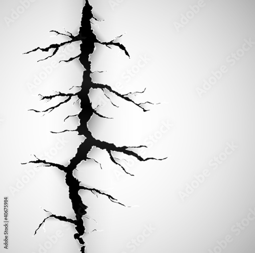 Vector: Crack on paper Crack on paper