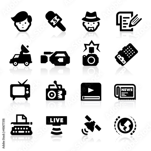 Vector: Reporter icons set – Elegant series Reporter icons set – Elegant series