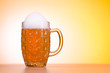 Beer glass on the table Beer glass on the table