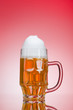 Beer glass on the table Beer glass on the table