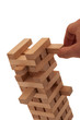 Wood brick tower
