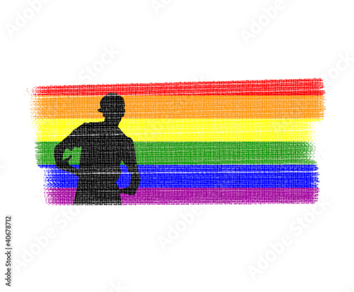 Illustration: Gay Youth Rainbow Flag Gay Youth Rainbow Flag