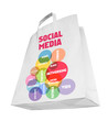 social media and network concept,shopping bag social media and network concept,shopping bag