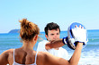Photo: Couple traning boxing Couple traning boxing