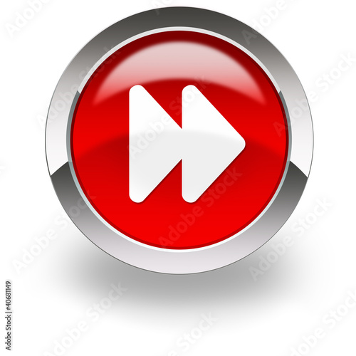 Illustration: red fast forward icon red fast forward icon