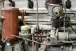 outdated engine, closeup shot