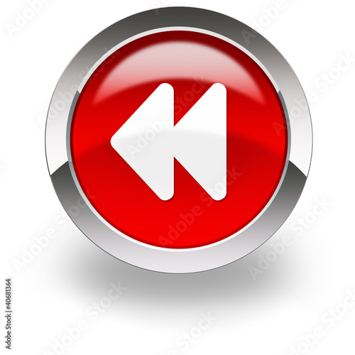 Illustration: red rewind icon red rewind icon