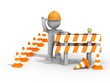 Zone de chantier, construction