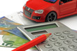 taschenrechner mit auto und schweizerfranken