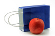 einkaufstasche mit apfel