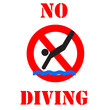 no diving sign illustration