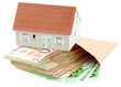 concept coût immobilier, maison et argent concept coût immobilier, maison et argent