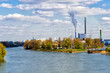 canvas print picture - Industrie am Rhein
