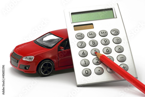 Photo: rechner mit auto rechner mit auto