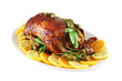 Duck baked in the oven