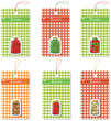 Vector set of six cardboard tags Vector set of six cardboard tags