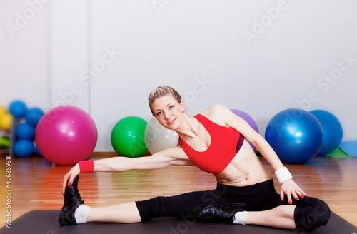 Photo: Stretching girl Stretching girl