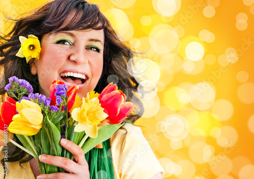 Photo: Mädchen mit Frühlingsblumen / it's spring 5 Mädchen mit Frühlingsblumen / it's spring 5