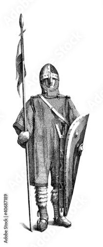 Illustration: Medieval Warrior - 11th Century Medieval Warrior - 11th Century