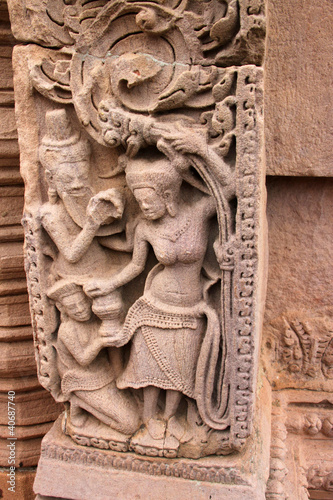 Photo: Pediment texture in Prasat Khao Panom Rung, Buriram, Thailand. Pediment texture in Prasat Khao Panom Rung, Buriram, Thailand.