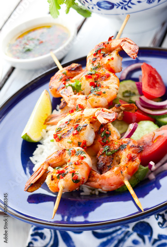 Photo: Prawn skewers Prawn skewers