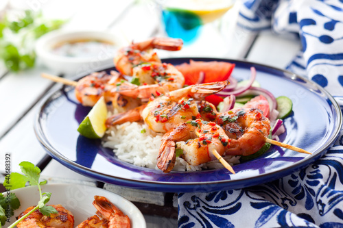 Photo: Prawn skewers Prawn skewers