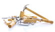 woodworking hand tools on white background woodworking hand tools on white background