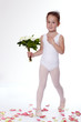 Young ballerina thanks to the audience