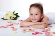 Young ballerina relaxing