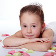 Young ballerina relaxing