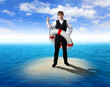 Businessman and weather