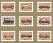 Stamp retro cars collection Stamp retro cars collection