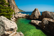 Small harbor at Adriatic sea. Hvar island, Croatia